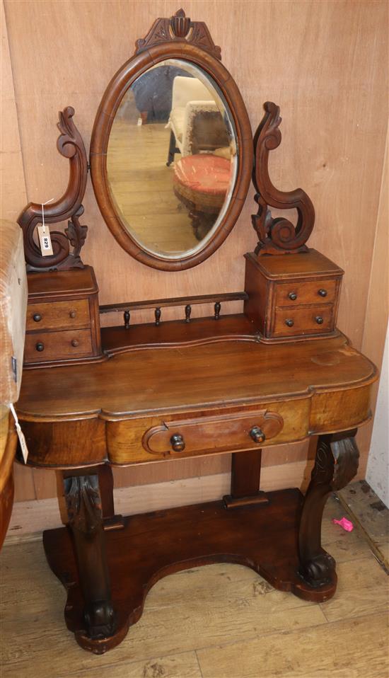 A late Victorian mahogany Duchess dressing table
